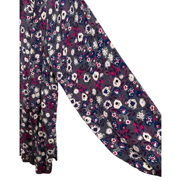 Lane Bryant Boho Purple Bloomcore Crochet Long Sleeve Peasant Tunic Plus 22/24 - Picture 3 of 12